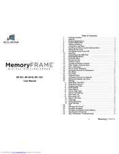 Digital Spectrum Memory Frame Mf-801 Manual