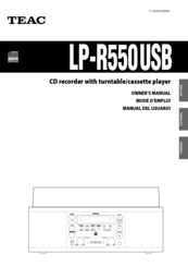 Teac LP-R550USB Manuals