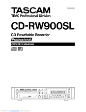 Tascam CD-RW900SL Manuals