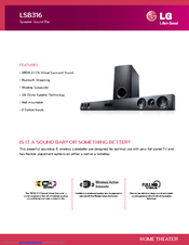 Lg Lsb316 Manuals Lg Lsb316 Specification 2 Pages Speaker Sound Bar