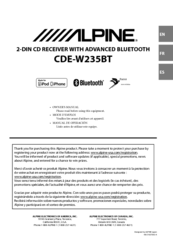 Alpine CDE-W235BT Manuals