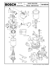 Bosch 1618evs 2 1 4 Hp Electronic Fixed Base D Handle Router Manuals