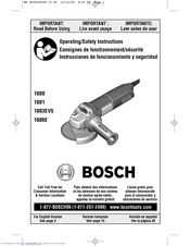 Bosch 1803evs 5 Angle Grinder Manuals