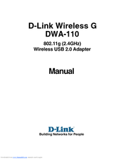 D-link Wireless G Dwa-110 Usb Adapter Driver For Mac