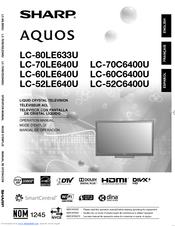 Sharp AQUOS LC-60LE640U Manuals