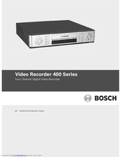 Bosch Dvr 451 04a050 Manuals