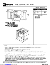Maytag Mes5752baw Product Dimensions Pdf