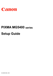 Canon PIXMA MG5420 Manuals