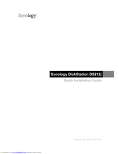 Synology DiskStation DS212j Manuals