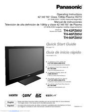 Panasonic VIERA TH-46PZ85U Manuals