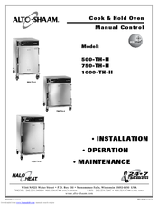 Alto-shaam Low Temperature Cook & Hold Oven 750-TH-II Manuals