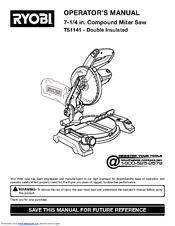 Ryobi TS1141L Manuals