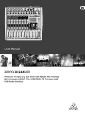 Behringer xenyx x1222usb driver download