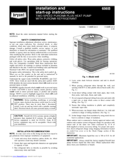 Bryant 698b Installation And Start Up Instructions Manual Pdf