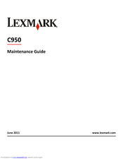 lexmark c950 manual Lexmark c950 series manuals.