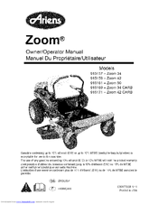 Ariens Zoom 34 Manuals