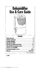 Comfort Aire Dh25h0 Manuals