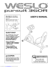 Weslo PURSUIT 360R Manuals