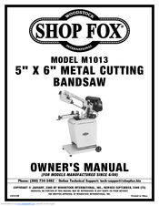 Shop Fox M1013 Owner S Manual Pdf Download Manualslib
