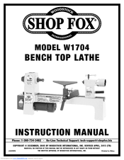 Woodstock Shop Fox W1704 Manuals
