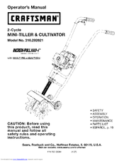 Craftsman Incredi-Pull 316.292621 Manuals