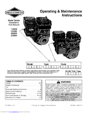 Briggs Stratton 825 Series  -  11