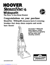 steamvac hoover manual owner manuals