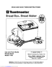 Toastmaster Bread Box Machine Recipes