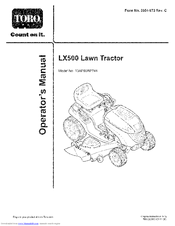 Toro LX500 Manuals