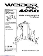 Weider Pro 4250 Manuals Weider Pro 4250 User Manual