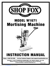 Shop Fox Shop Fox W1671 Manuals
