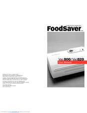 Foodsaver Vac800/Vac820 Manuals