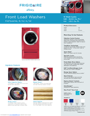 Frigidaire affinity front load washer manual