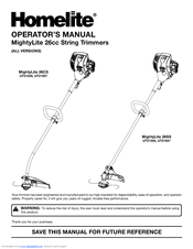 Homelite MightyLite 26CS UT21506 Manuals