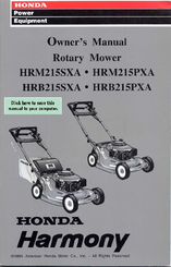 Honda hrm215sxa service manual