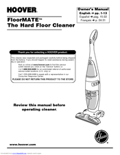 floor hoover hard floormate cleaner manual owner manuals