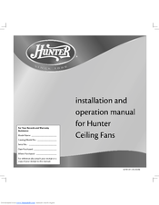 Hunter 42701 01 Installation And Operation Manual Pdf Download