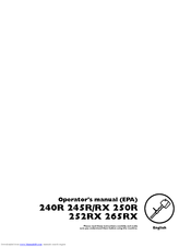 Husqvarna 245RX Manuals