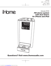 Ihome IP39 Manuals