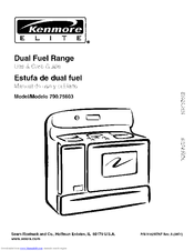 Kenmore 7560 Elite 40 In Dual Fuel Range Manuals Kenmore 7560 Elite 40 In Dual Fuel Range Use Care Manual