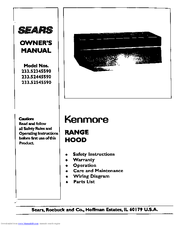 Kenmore 233.52345590 Manuals