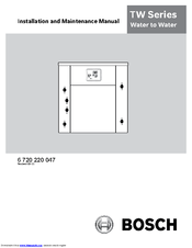 Bosch Tw Series Installation And Maintenance Manual Pdf Download