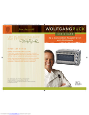 Wolfgang Puck Convection Toaster Oven Manuals