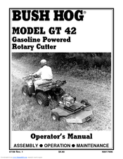 BUSH HOG GT42 OPERATOR\'S MANUAL Pdf Download. BUSH HOG GT42 OPERATOR\'S MANUAL Pdf Download.