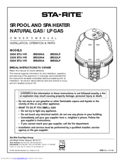 Sta-rite Max-E-Therm SR333LP Manuals