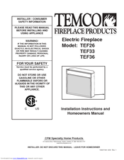 Temco TEF36 Manuals