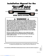 Mighty Mule Ul325 Series Installation Manual Pdf Download