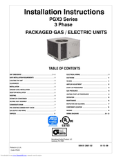 International Comfort Products Pgx336100 Manuals