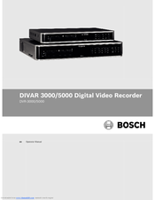 Bosch Dvr 3000 Operator S Manual Pdf Download