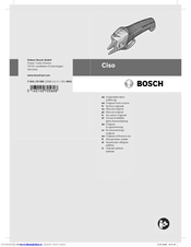 Bosch Ciso Instructions Manual Pdf Download